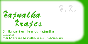 hajnalka krajcs business card